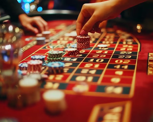 American Roulette wheel and betting layout on sboslot mobile app